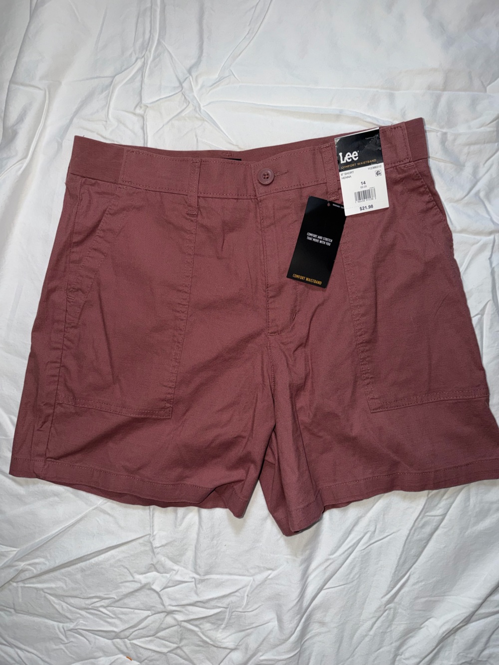Lee Men's Flat Front Shorts in Dusty Rust